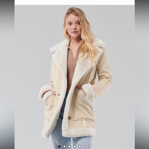 Hollister Shearling jacket size large - Picture 5 of 6